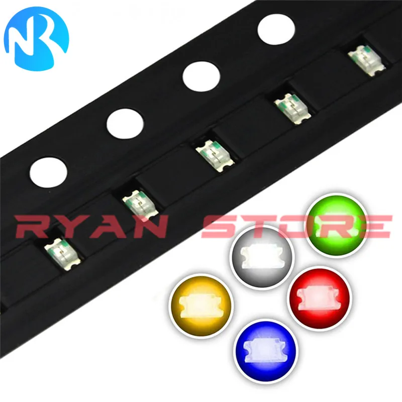 3000 uds/4000 Uds 0402 0603 0805 1206 SMD LED naranja rojo blanco azul verde amarillo púrpura rosa blanco cálido diodo emisor de luz