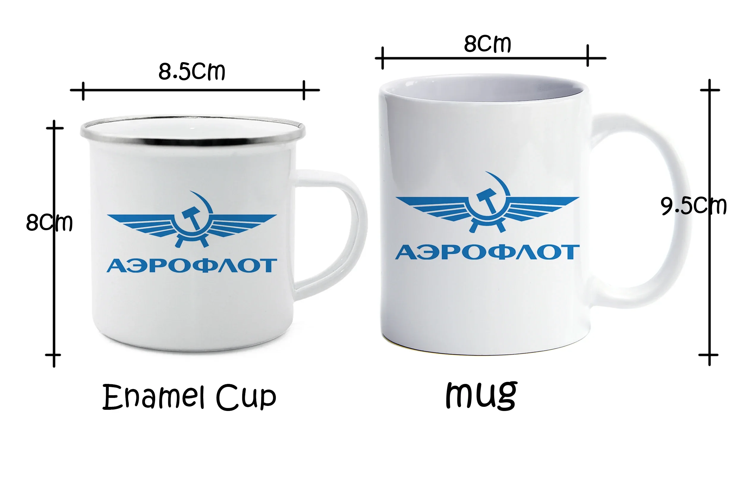 Taza de café Aeroflot Russian Airlines, taza esmaltada, taza de té, leche, cerveza, regalo único divertido, conmemoración de seguidores