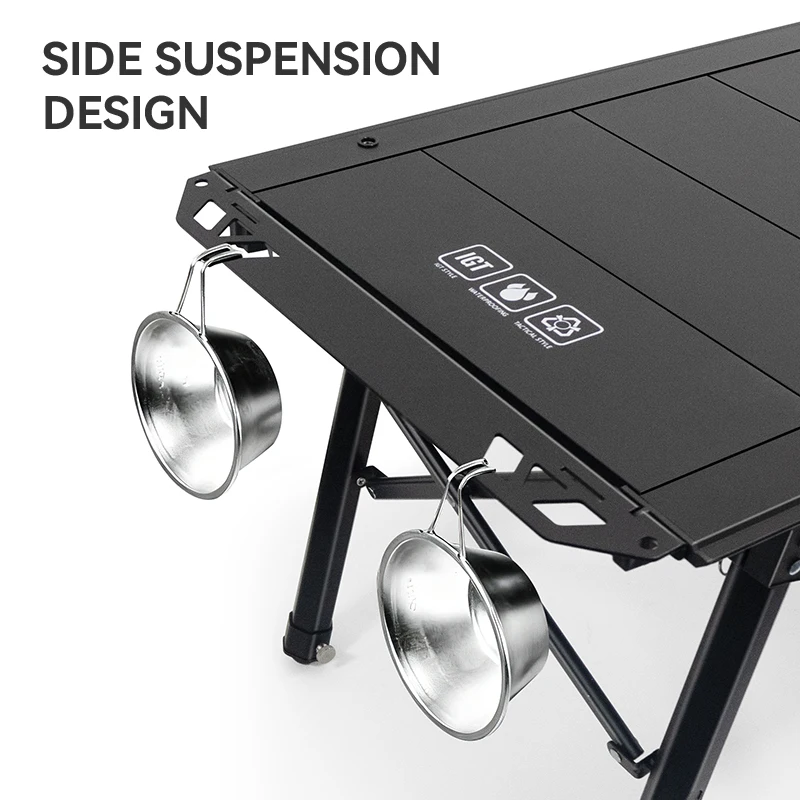 WESTTUNE Mesa IGT para exteriores IGT 5 unidades Mesa de camping de aleación de aluminio Escritorio plegable portátil para picnic RV Viaje Patio Patio Barbacoa