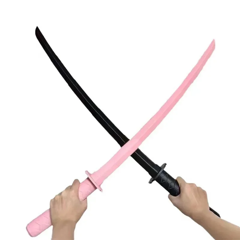 Samurai telescópico recto por gravedad con estampado 3D, juguetes para aliviar el estrés, accesorios elásticos, Katana plegable creativa, regalos divertidos