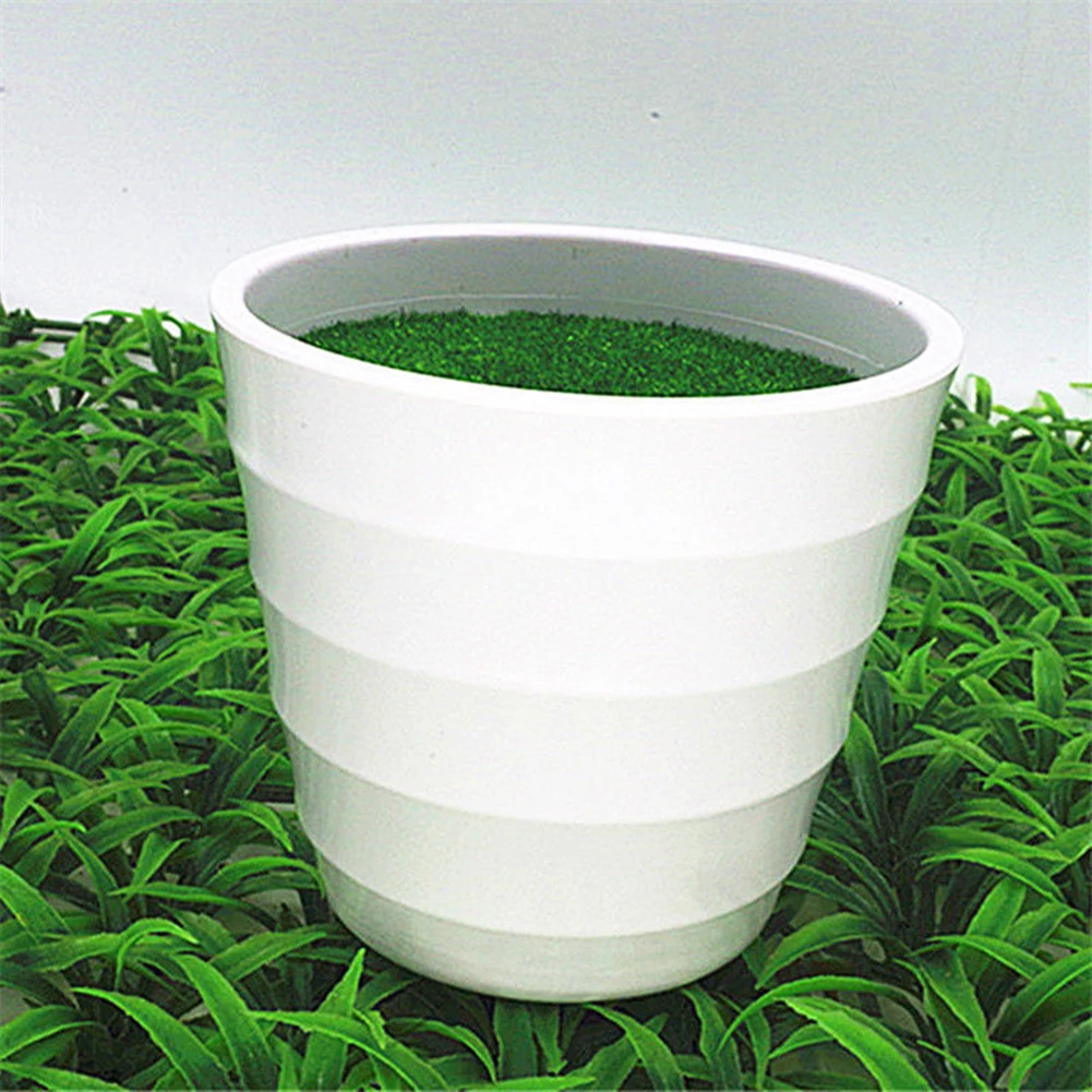 Maceta de plantas artificiales, maceta para vivero, florero de césped Artificial, planta gruesa de plástico blanco, maceta, decoración del jardín del hogar