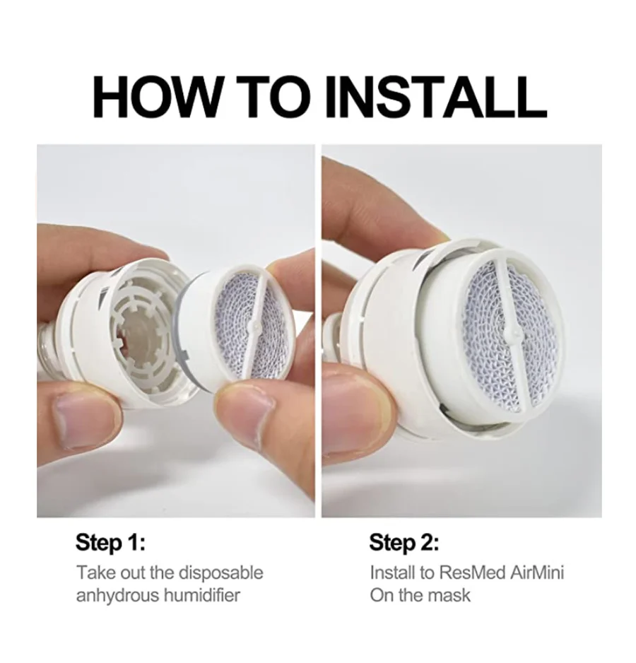 Filtro humidificador sin agua idunmed, humidificación HME para ResMed AirMini N20 y AirFit P10 HumidX BMC P2H N5AH, piezas de máscara