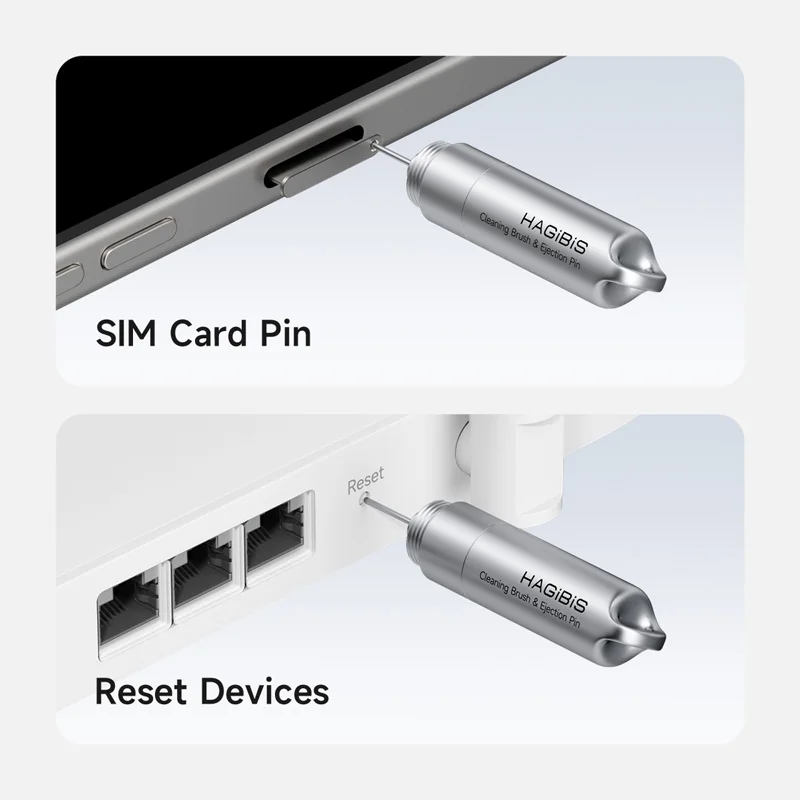 Hagibis-Herramienta de extracción de bandeja de tarjeta SIM, Pin de expulsión, cepillo de limpieza de auriculares, herramientas de reinicio, abridor de agujas, Kit de lápiz limpiador para iPhone Airpods