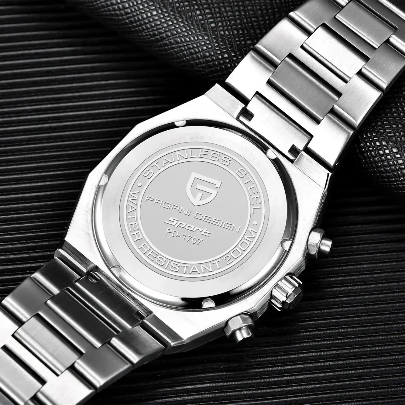 Reloj Pagani Design 2026 Nuevo Vk63 para Hombre, Cronógrafo de Cuarzo V2, Lujoso, con Cristal de Zafiro, Acero Inoxidable, Resistente al Agua 20 Bar, Luminoso