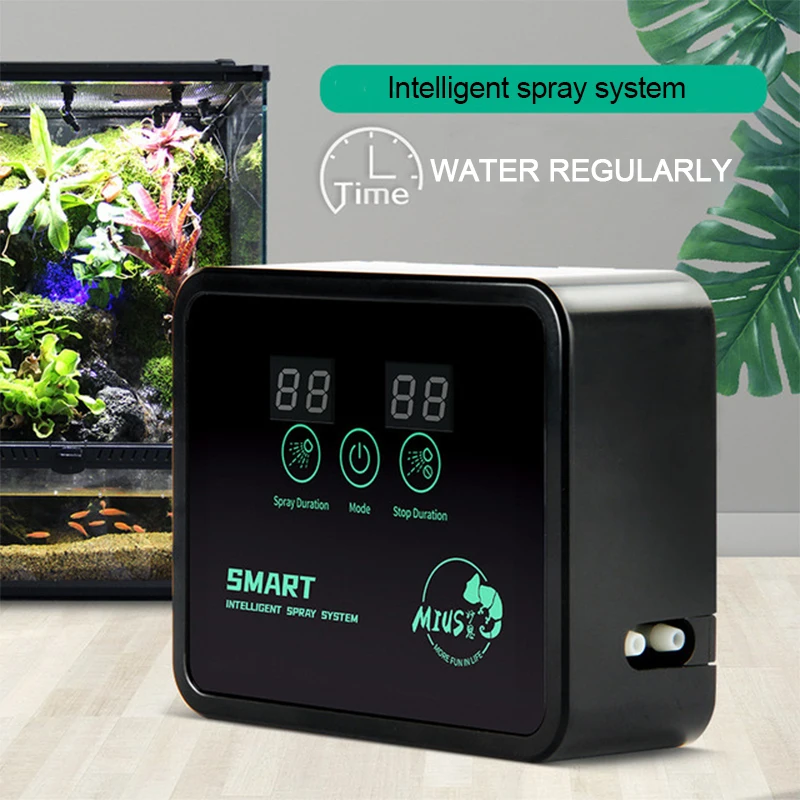 Nebulizador inteligente para reptiles, terrarios, humidificador, temporizador electrónico, sistema de pulverización de niebla automática, Kit de Control de aspersor