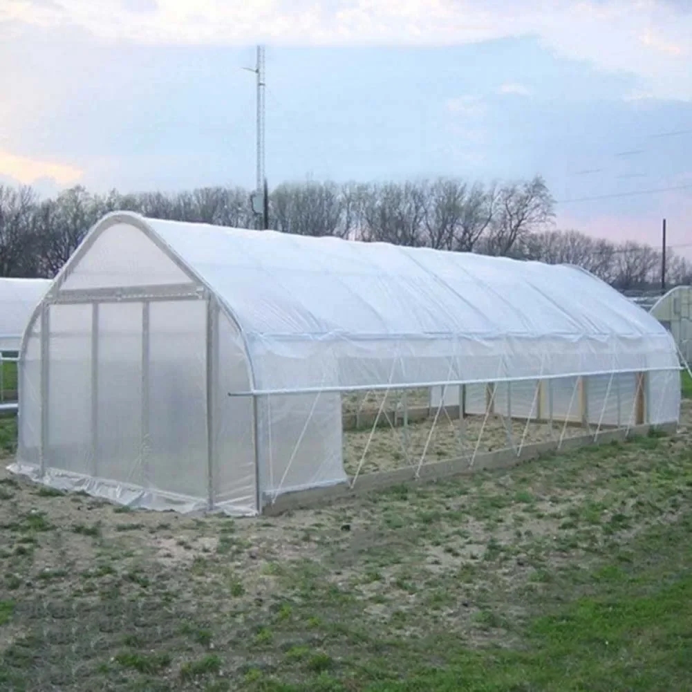 Película de plástico de polietileno transparente para jardín, cubierta de Material de bricolaje para invernadero, sala de flores, a prueba de lluvia y polvo, 1 unidad