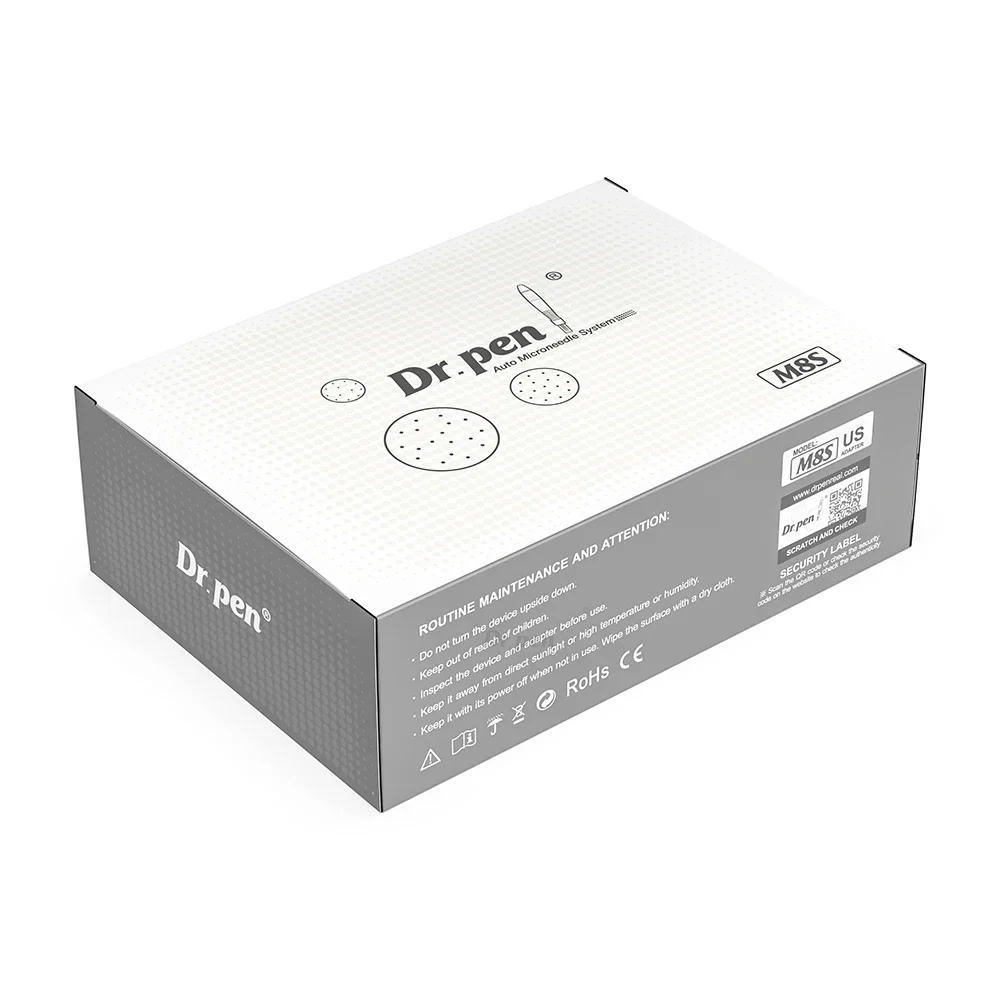 Dr Pen M8S, Dermapen Inalámbrico, Máquina de Microneedling con 2 Cartuchos de Repuesto, Longitud de la Aguja 0.25mm