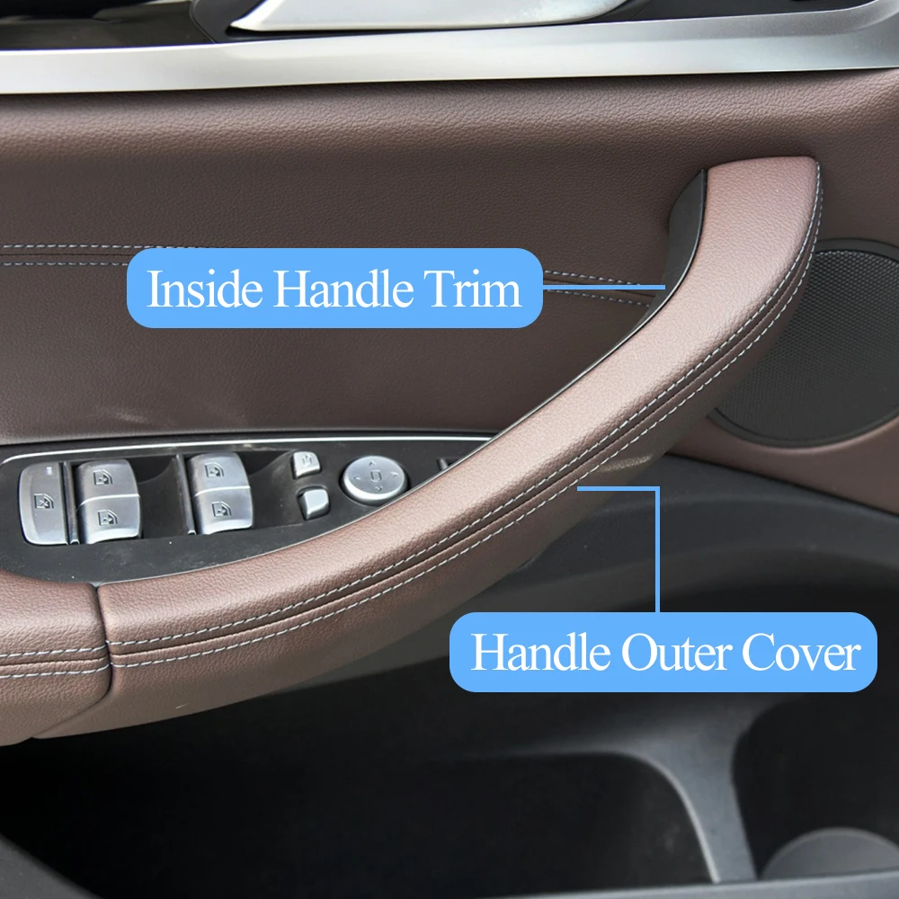 Embellecedor de cubierta exterior de manija de tracción Interior de coche, puerta izquierda y derecha mejorada para BMW X3 X4 G01 G02 G08 F97 F98 2018 2019 2020 2021
