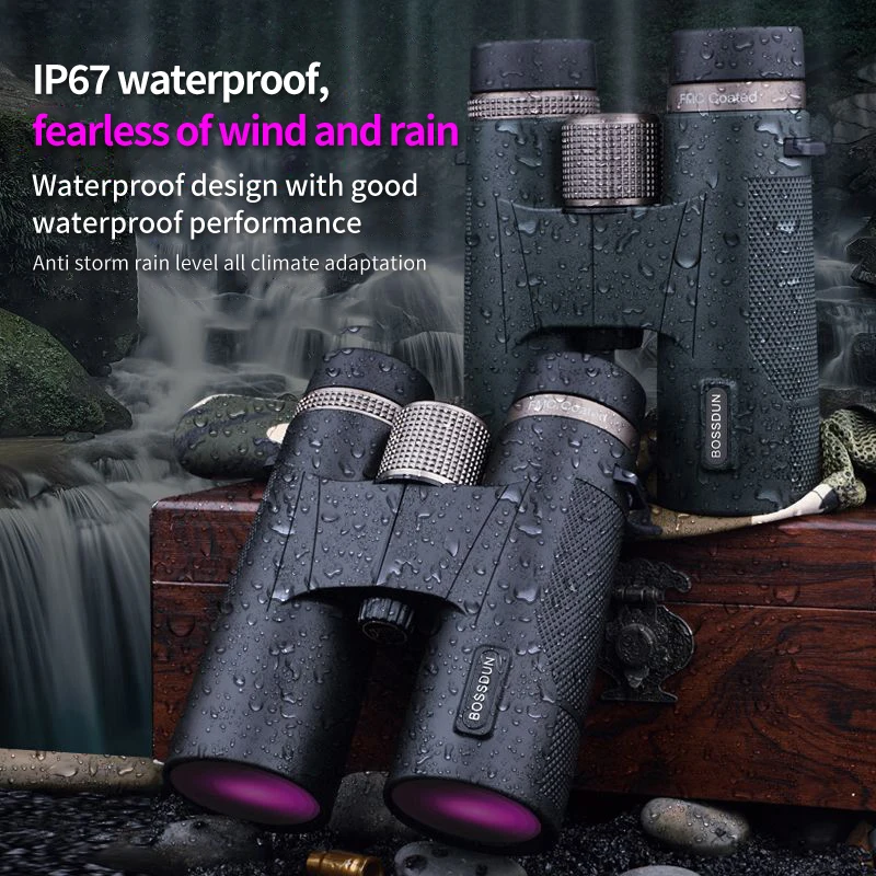 Binoculares profesionales 12x42 con lente ED, prisma BAK4, telescopio de Metal resistente al agua para observación de aves al aire libre, Camping y viajes