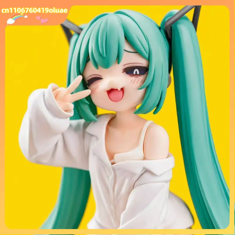 Figura de Anime Hatsune Miku, Modelo GK, Chica Hermosa con Pijama Blanco, Estatua Coleccionable, Adorno de Escritorio para Adultos, Colección de Anime
