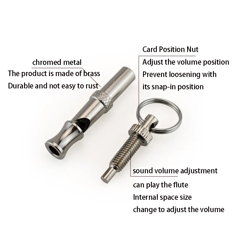 Silbato de acero inoxidable para perros, para detener los ladridos, control de ladridos, silbato disuasorio para entrenamiento de cachorros, silbato ajustable para entrenamiento.