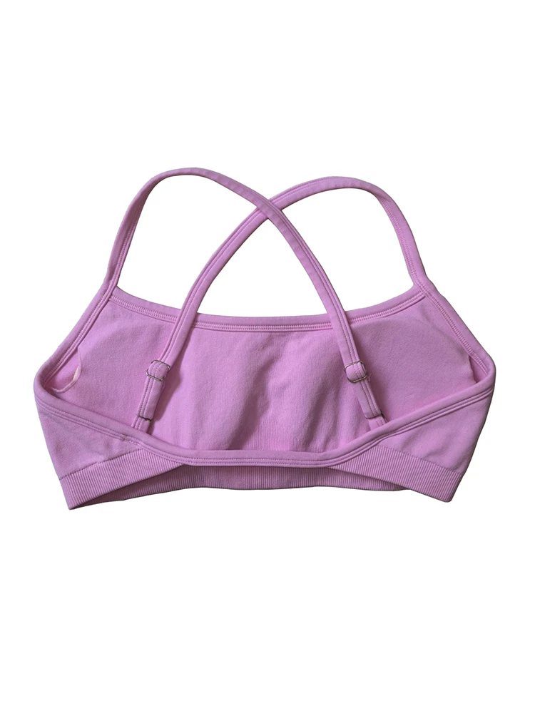 Sujetador deportivo para mujer, Top de Yoga sin costuras, artículo de Fitness, ropa activa para gimnasio, sujetador de Yoga cruzado en la espalda, entrenamiento, Push-up, ropa interior para correr y Fitness