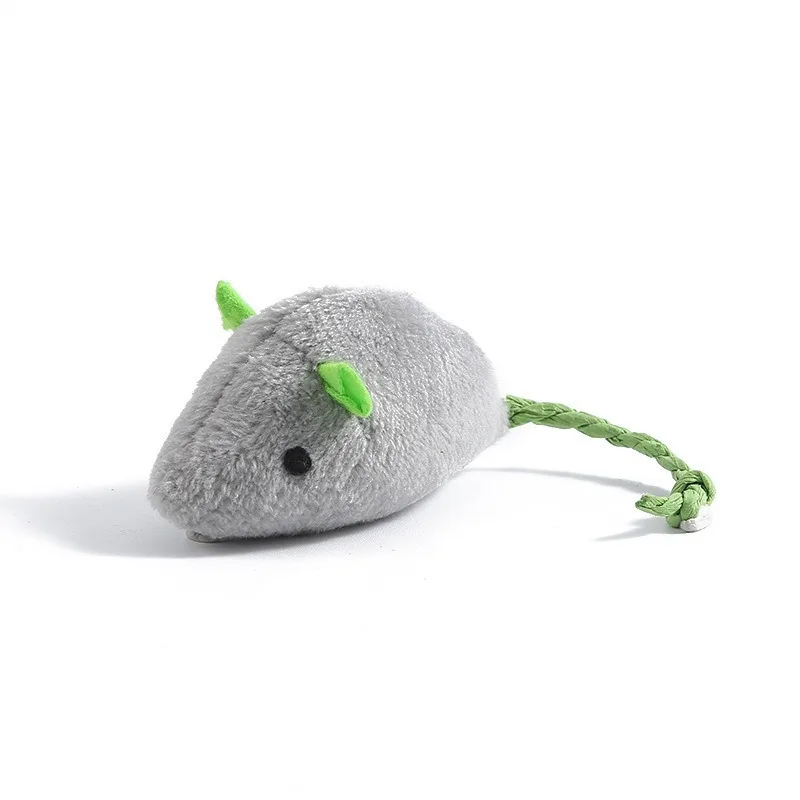 3-200 Piezas Juguetes de Ratón con Sonajero para Gatos, También Juguetes Interactivos de Piel Sintética Prellenados con Hierba Gatera, Juguetes de Hierba Gatera para Gatos, Productos para Mascotas