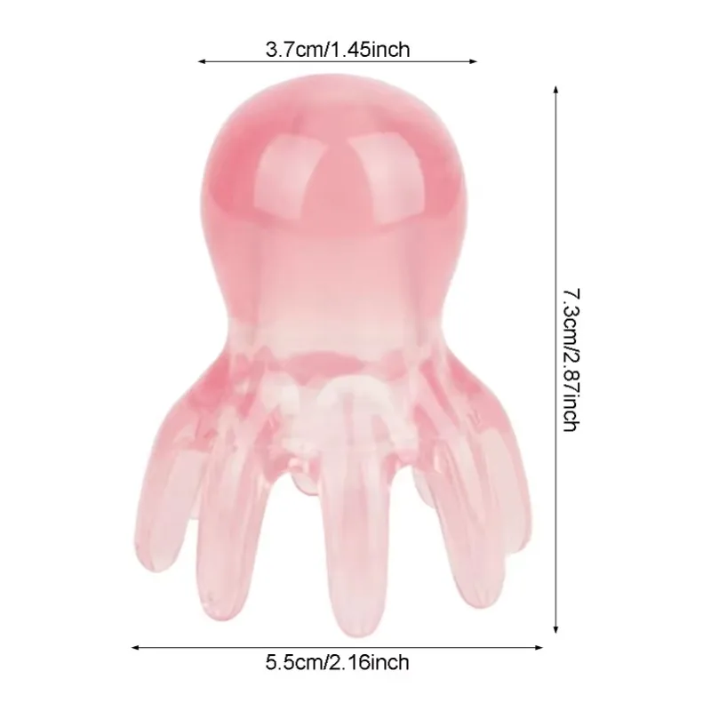 Peine de masaje Octopus para cabeza, cepillo de masaje para el cuero cabelludo, raspador de meridianos, peine de masaje Gua Sha para acupuntura y SPA, alivio de la fatiga