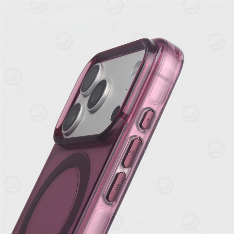 Funda Transparente Magnética con Botón para Cámara, Sin Amarilleo, para iPhone 16 17 18 Pro Max, Carga Inalámbrica, Compatible con Magsafe