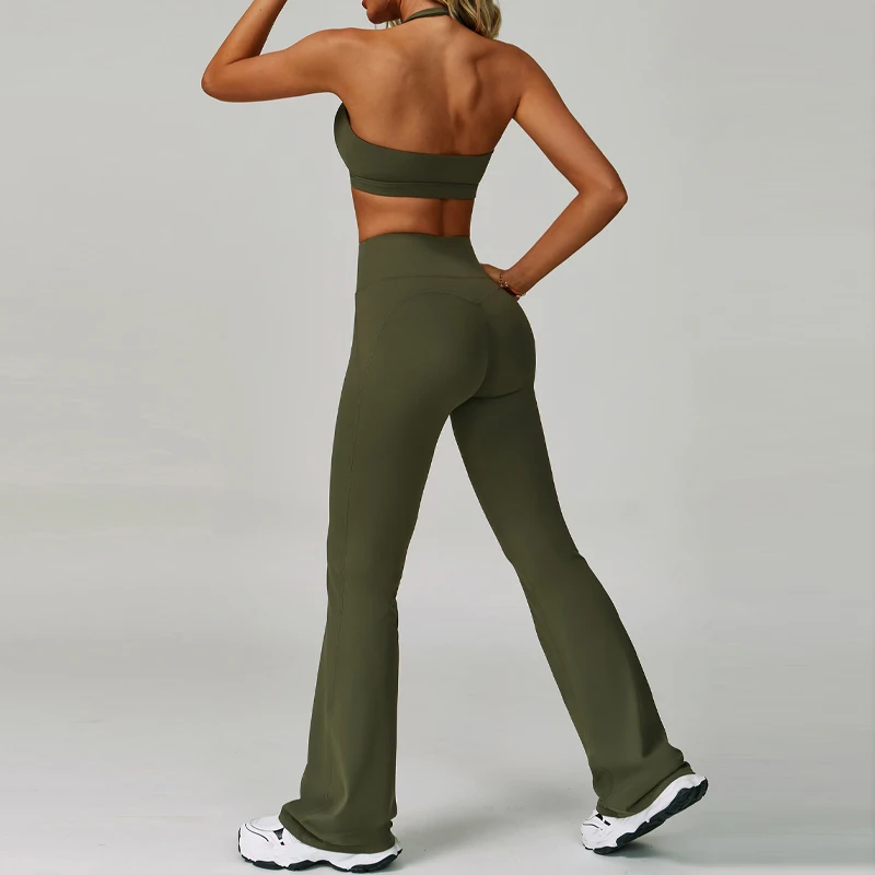 Conjuntos de 2 uds de chándal para mujer, ropa deportiva, conjuntos de Yoga, ropa deportiva, sujetador de entrenamiento, conjunto de mallas de cintura alta, ropa de gimnasio, trajes deportivos