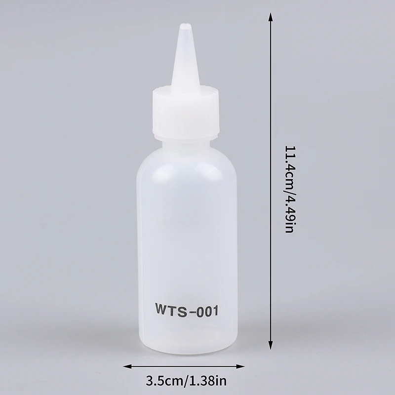 Alcohol líquido con aguja 50ML WTS-001 para teléfono PCB reparación de soldadura plástico para dispensador colofonia pasta fundente de soldadura 1 ud.