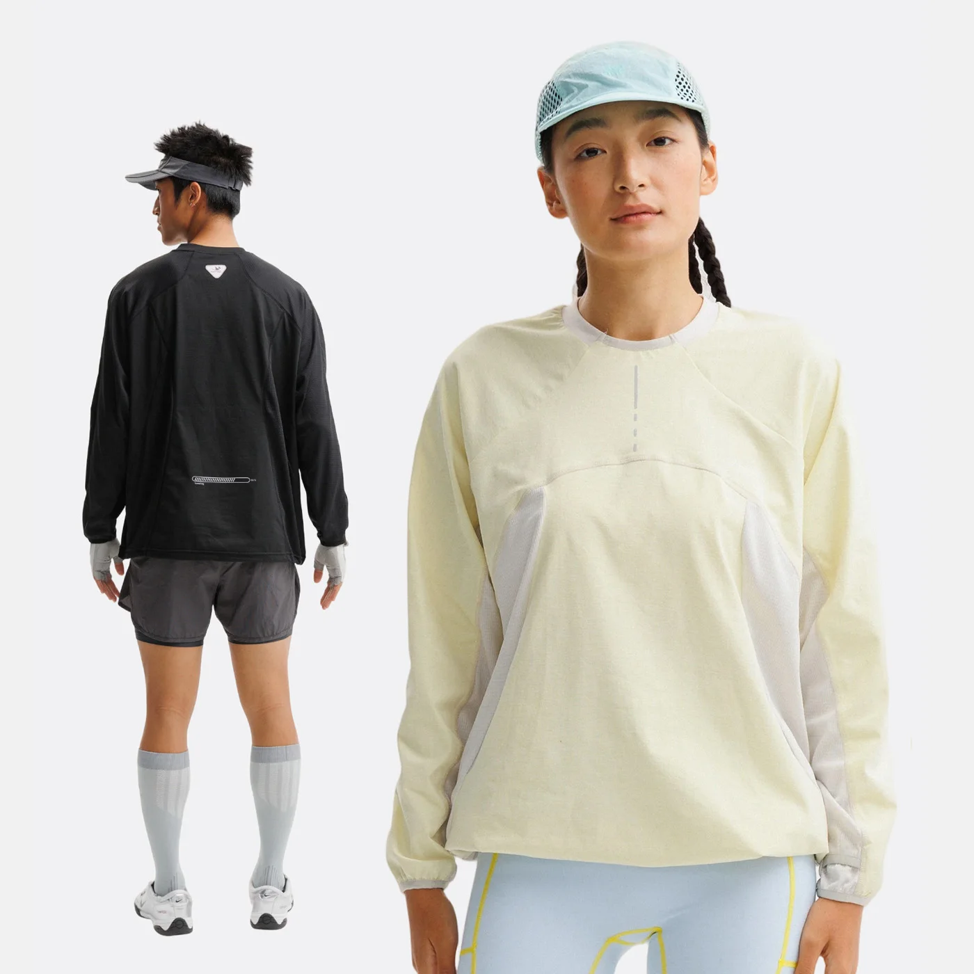 Camiseta holgada informal para deportes al aire libre, camiseta de manga larga de secado rápido para hombres y mujeres, ropa de calle para parejas, camisetas para correr y ciclismo