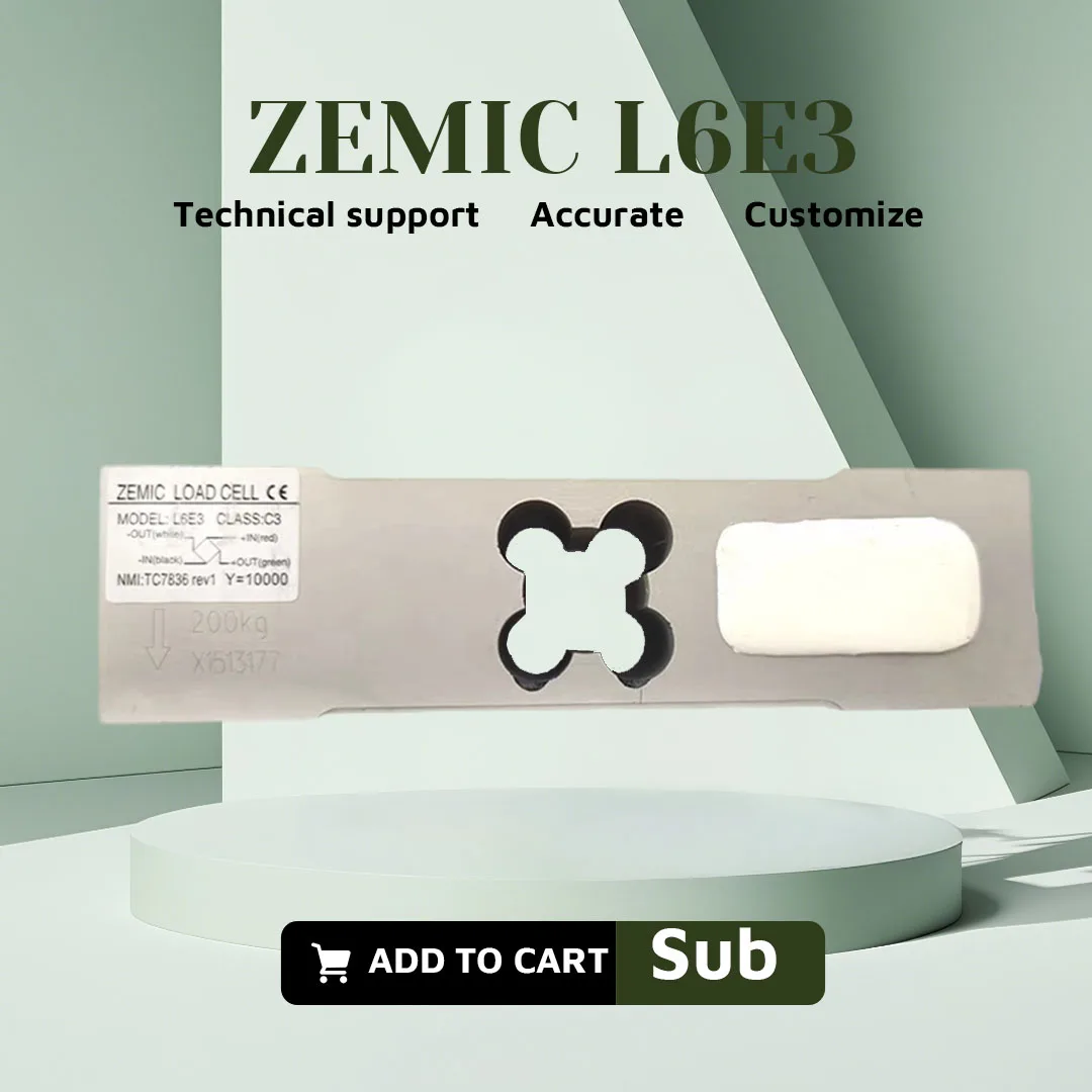 ZEMIC-Sensor de pesaje L6E3, celda de carga voladiza de L6E3-C3, Sensor de fuerza de pesaje, probador de automatización de Robot Industrial de compresión