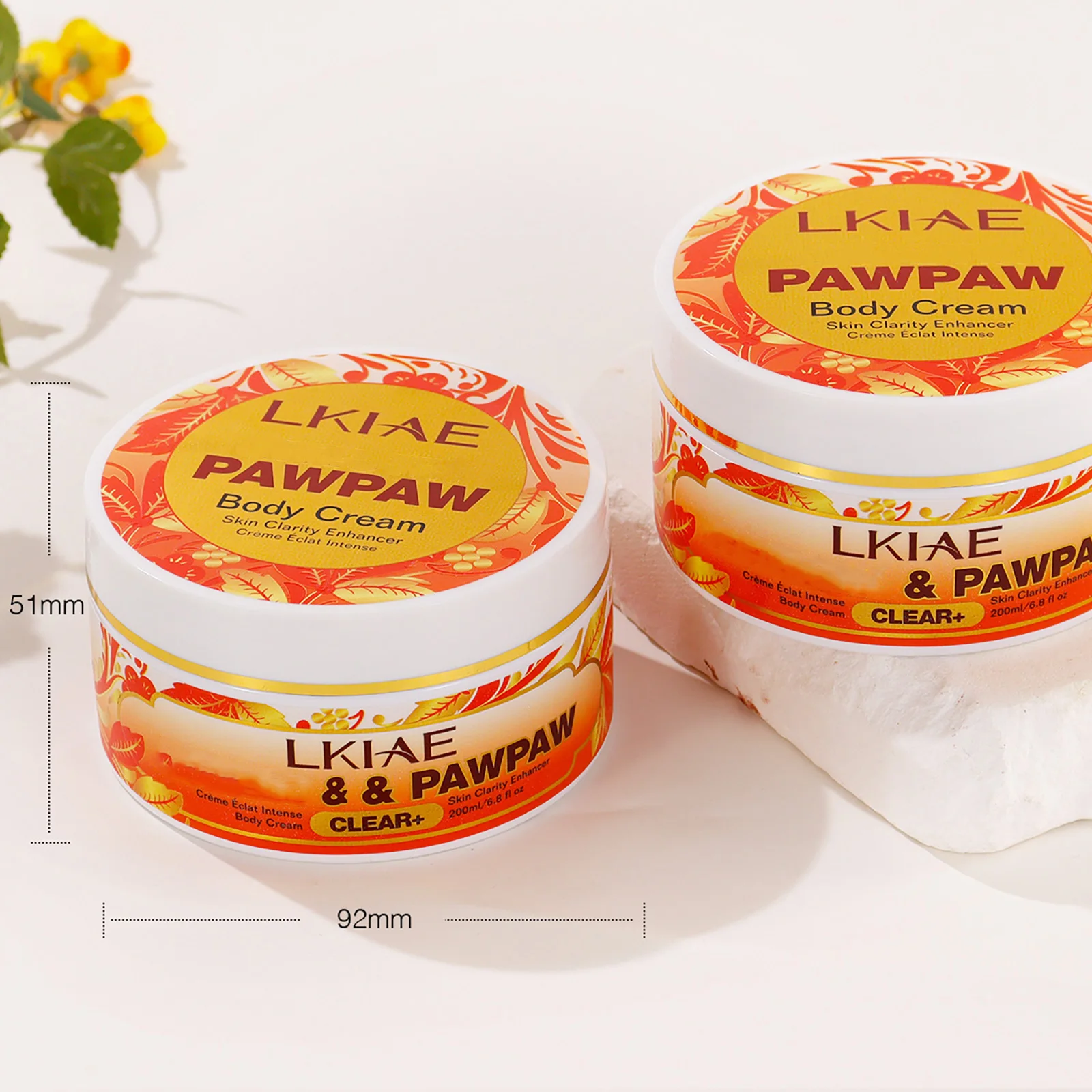 Crema Aclarante de Papaya LKIAE, Hidratante, Nutritiva, Unifica el Tono de la Piel, Mejora la Piel Áspera, Reduce las Manchas Oscuras para Mujeres