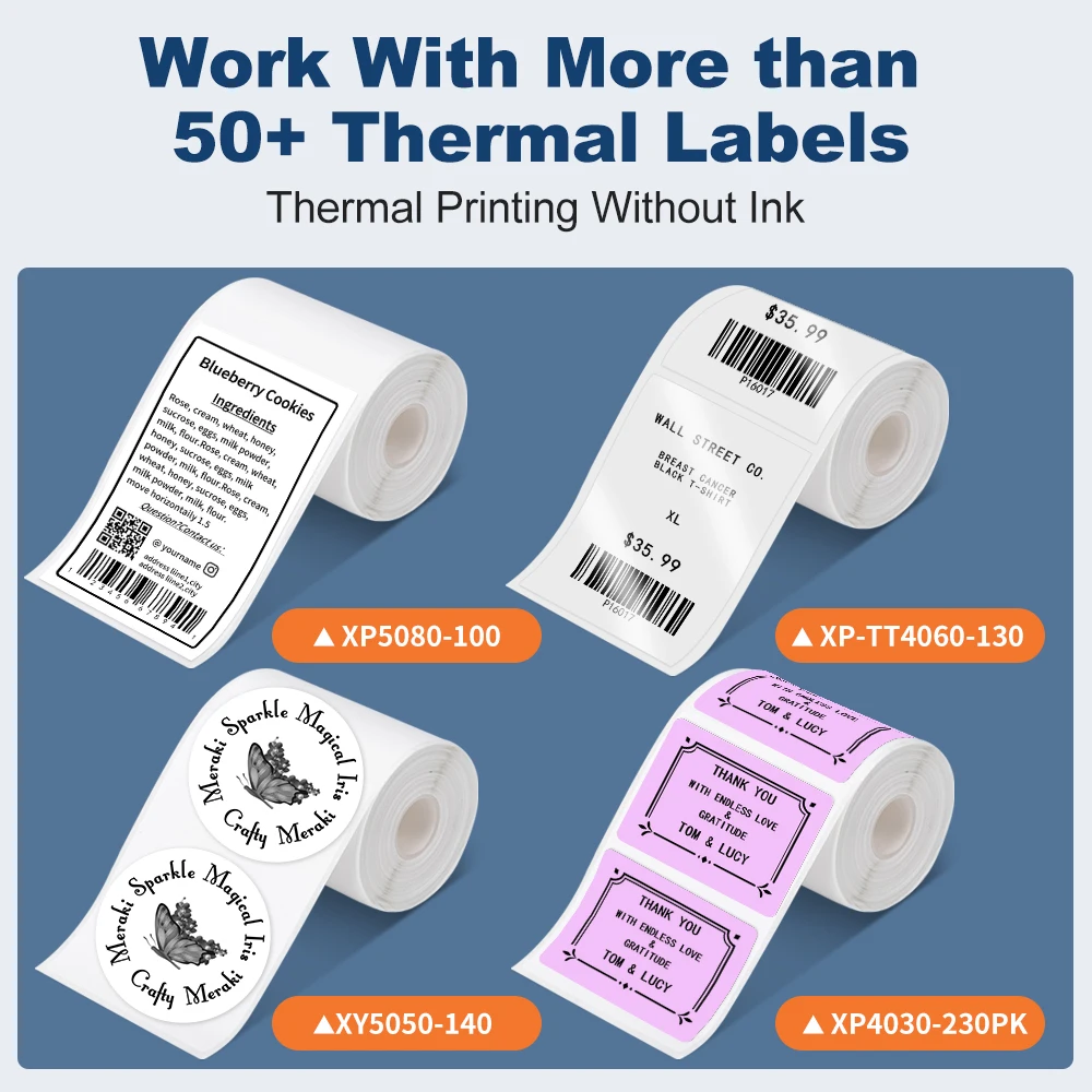 Phomemo-impresora de etiquetas térmica inalámbrica M110, Mini impresora portátil con Bluetooth, fabricante de etiquetas de código de barras, impresoras de etiquetas de precio DIY