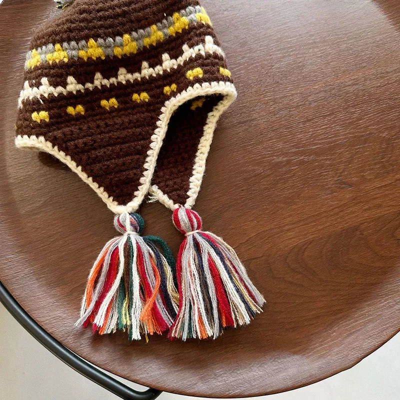 MILANCEL, gorros de punto Retro de invierno para niños, gorro cálido para niñas, gorros coloridos con protección para los oídos, gorros de Lei Feng para niños