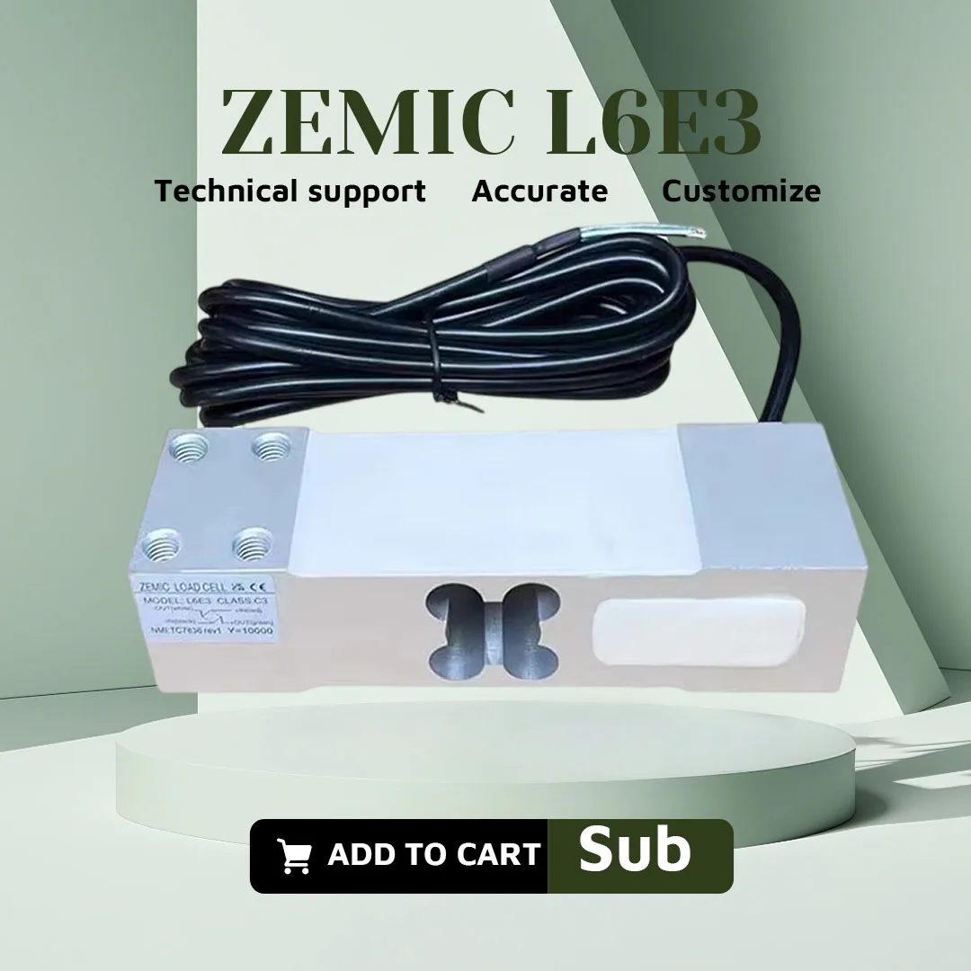 ZEMIC-Sensor de pesaje L6E3, celda de carga voladiza de L6E3-C3, Sensor de fuerza de pesaje, probador de automatización de Robot Industrial de compresión