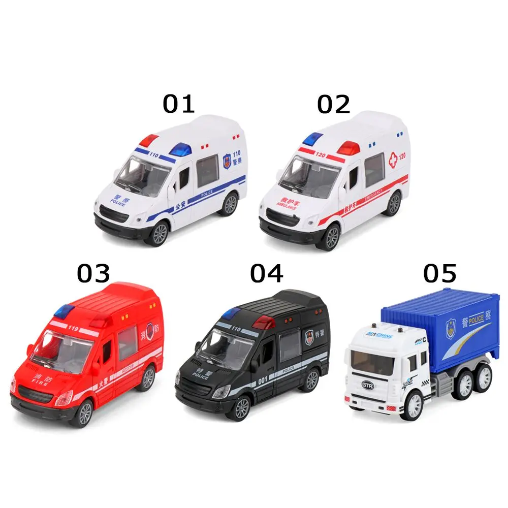 Coche de juguete inercial con superficie lisa para niños, camión de bomberos, ambulancia, regalo para niños