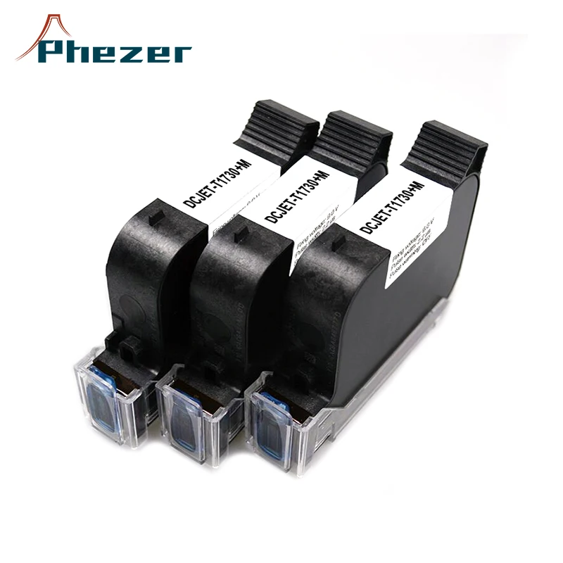 Cartucho de Tinta Phezer Nivel A, 1/3/5 Piezas, Impresora de Inyección de Tinta Portátil, Secado Rápido, Negro, Nivel B, 12.7mm, Piezas Originales para Oficina