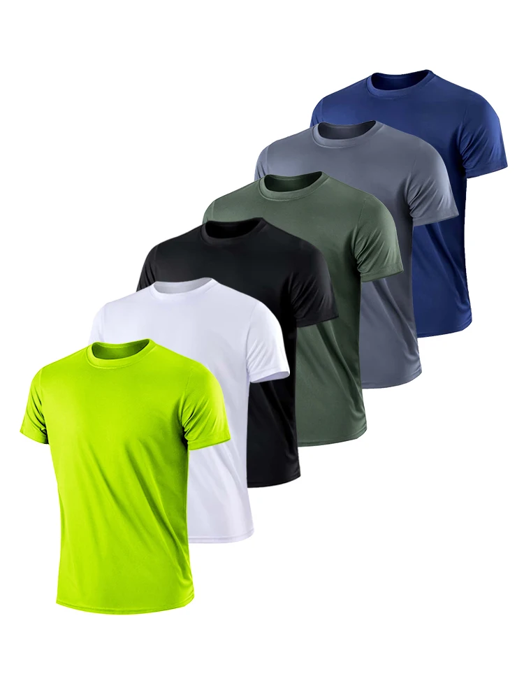 Camiseta deportiva ultraligera de secado rápido para hombre, Top ligero transpirable para entrenamiento físico, correr y gimnasio, Color sólido