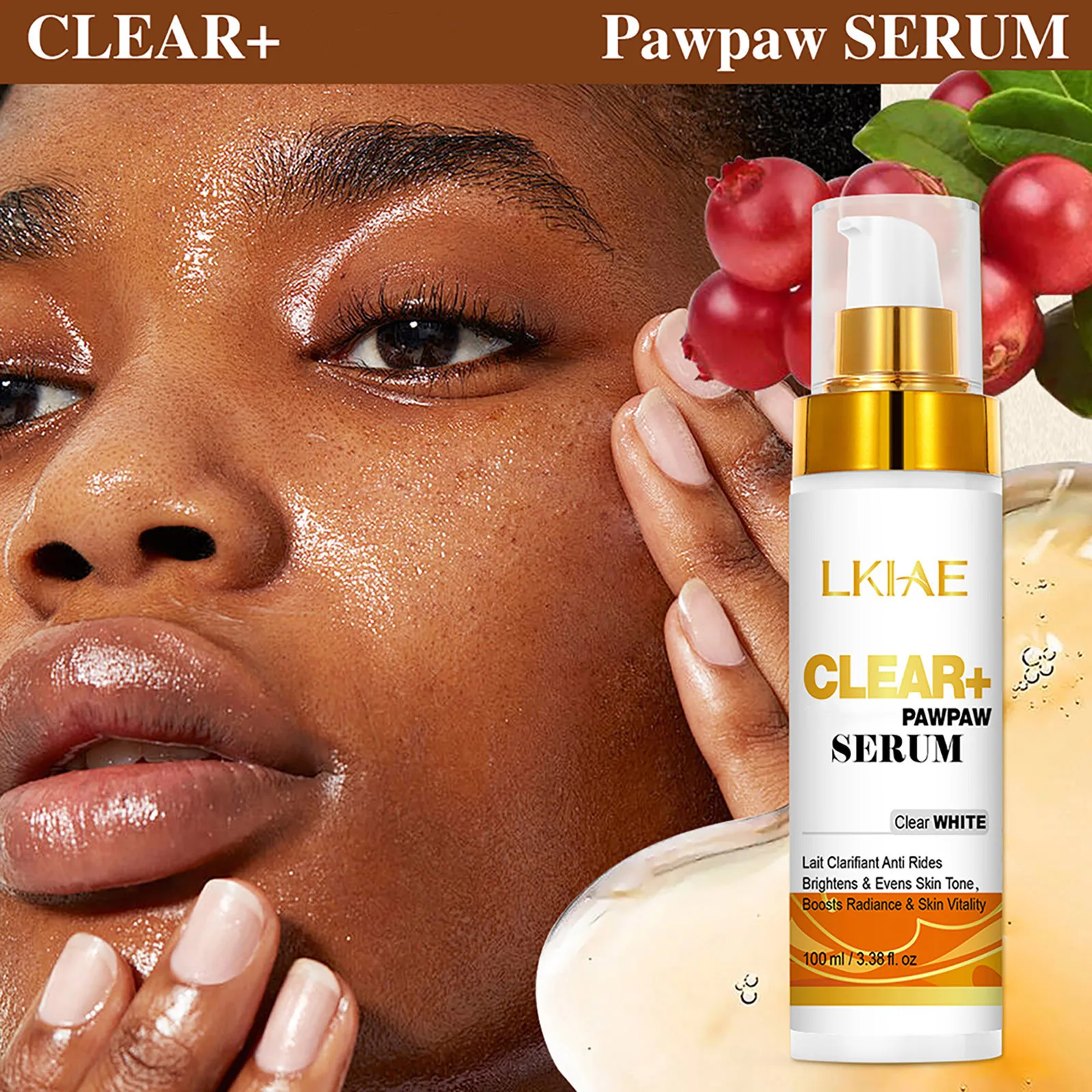 Crema Correctora de Manchas Oscuras AILKE PLUS, Crema Facial Orgánica para Corrección de Manchas Oscuras, Elimina Manchas, Manchas de la Edad, Manchas Solares