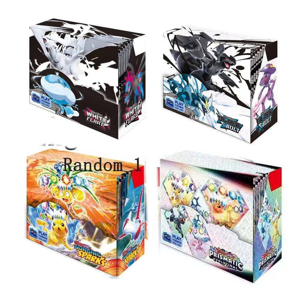 NUEVO Paquete de 360 Cartas: White Flare, Black Bolt, Prismatic SPARKS, Scarlet, Violet 151. Booster en inglés para batallas, regalo de intercambio.