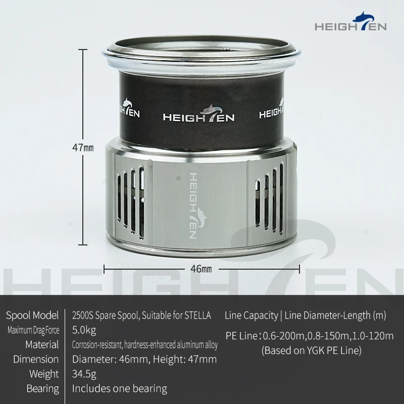 HEIGHTEN Repuestos Spool superficial para 18/19 STELLA / 20 poder gemelo/19 vencer/19 STRADIC / 20 VANFORD serie 2500-3000