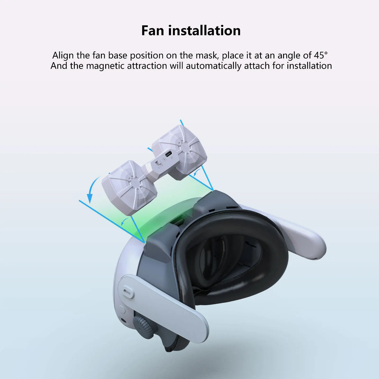 Ventilador de refrigeración para auriculares Meta Quest 3 VR, circulación de aire transpirable con interfaz Facial, cubierta facial para accesorios Quest3