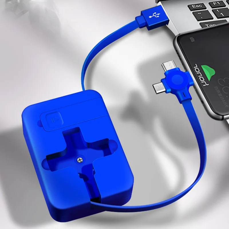 Soporte de Cable 4 en 1 para iPhone 14 Samsung Galaxy S25 Xiaomi Redmi Note 14 vivo Y29 4G Coolpad C16s OnePlus 13R cargador de carga