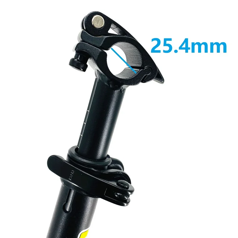 Extensión de vástago telescópico ajustable para bicicleta plegable, 14 pulgadas, doble sección, manillar de 25,4mm, horquilla de 22,2mm y 25,4mm