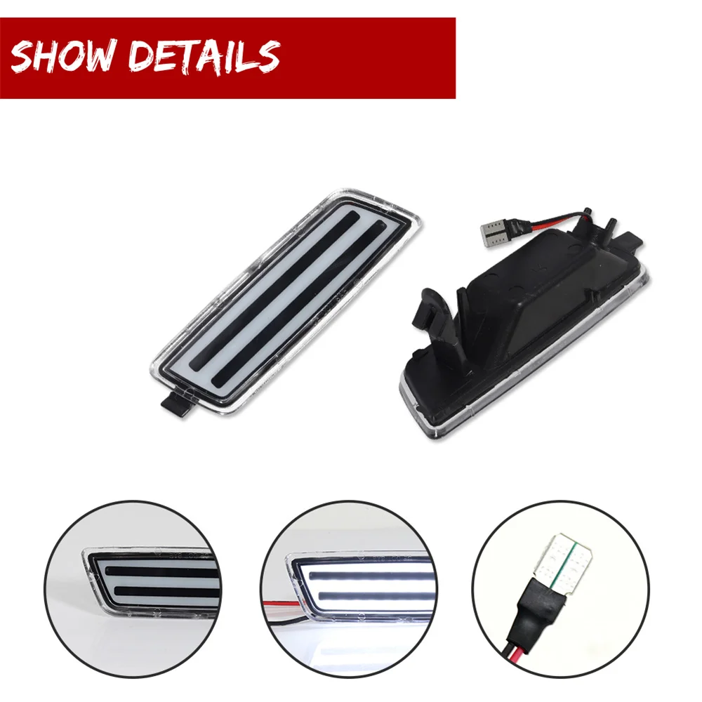 Luces LED de estacionamiento para guardabarros delantero de coche, luces de estacionamiento para VW Volkswagen MK5 Golf/GTI Rabbit Jetta R32 MK6 Golf TDI, color ámbar/blanco