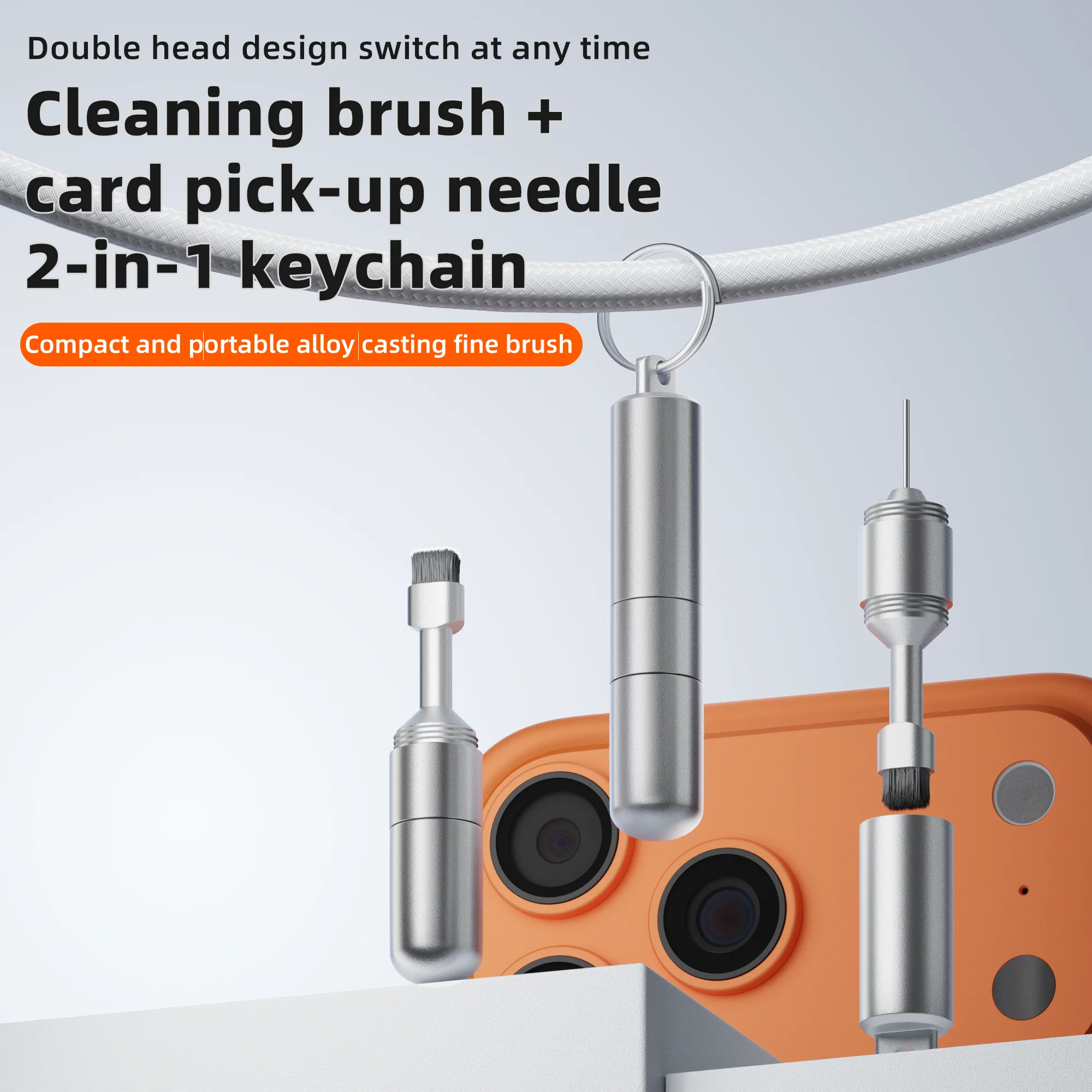 Herramienta para Extraer la Bandeja de la Tarjeta SIM, Pin de Expulsión, Cepillo de Limpieza para Auriculares, Herramientas de Reinicio, Aguja Abrepuertas, Kit de Limpieza para iPhone y Airpods