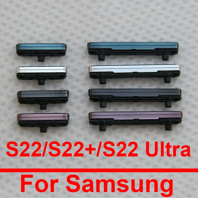 Botón de volumen de encendido y apagado para Samsung Galaxy S22 SM-S901B S22 Plus S906B S22 Ultra SM-S908B 5G botones de volumen lateral teclas de encendido