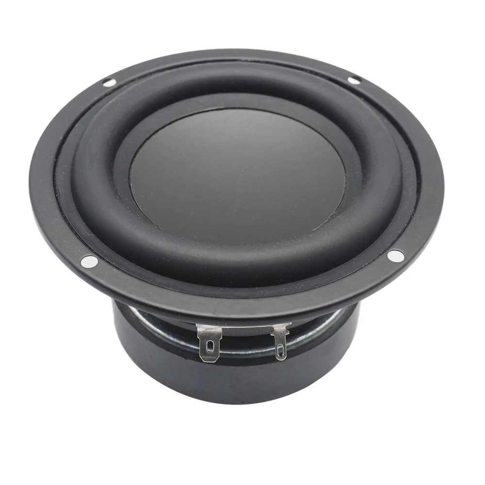 AUIN 1 Pieza 115MM 4 Pulgadas 4 Ohmios 40W Altavoz de Rango Medio Woofer Hifi Audio Bajos Fibra de Vidrio DIY Altavoz Redondo para Estantería