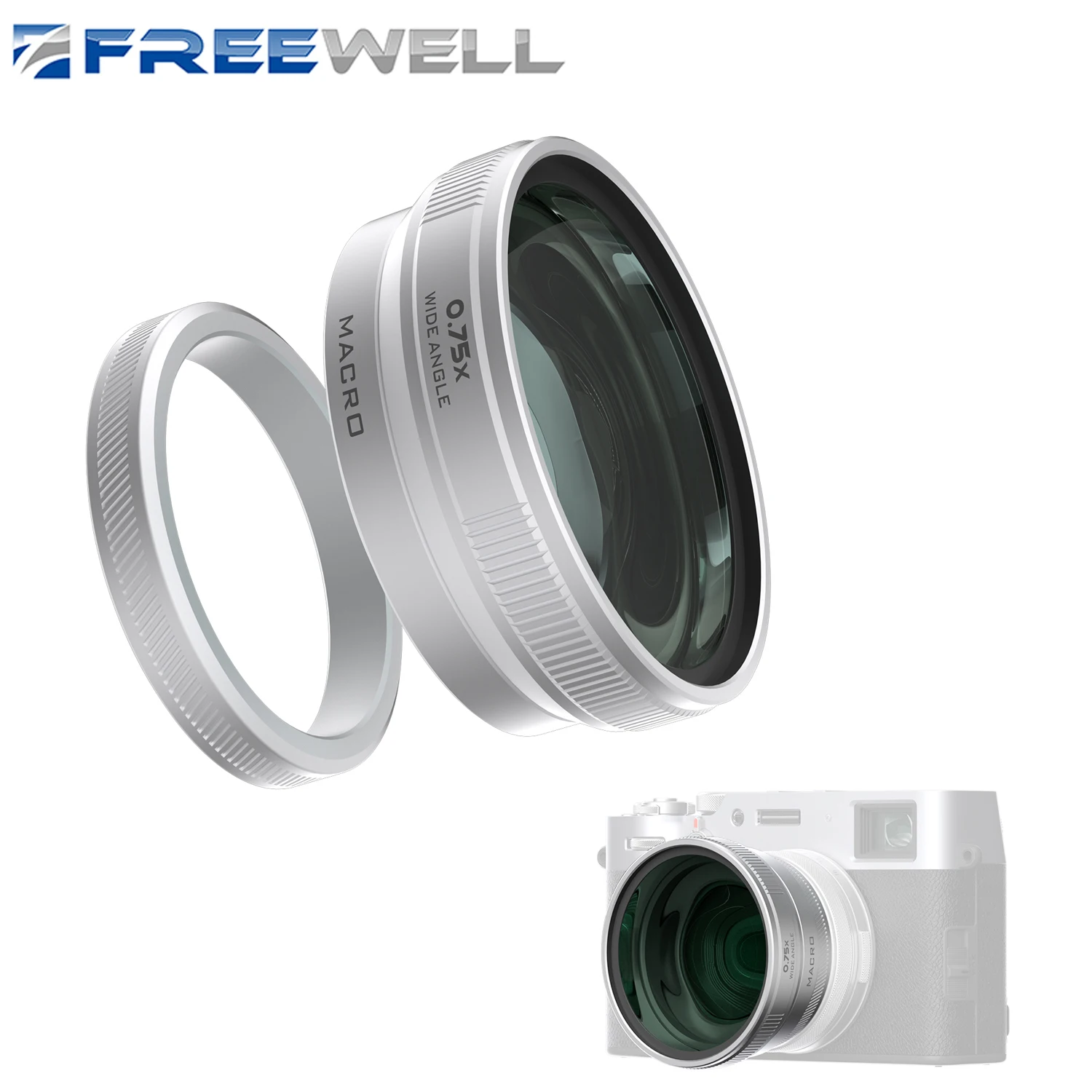Freewell nuevo estilo 2 en 1 lente de cámara gran angular Macro para cámaras Fuji X100VI y X100V Fujifilm accesorios de fotografía