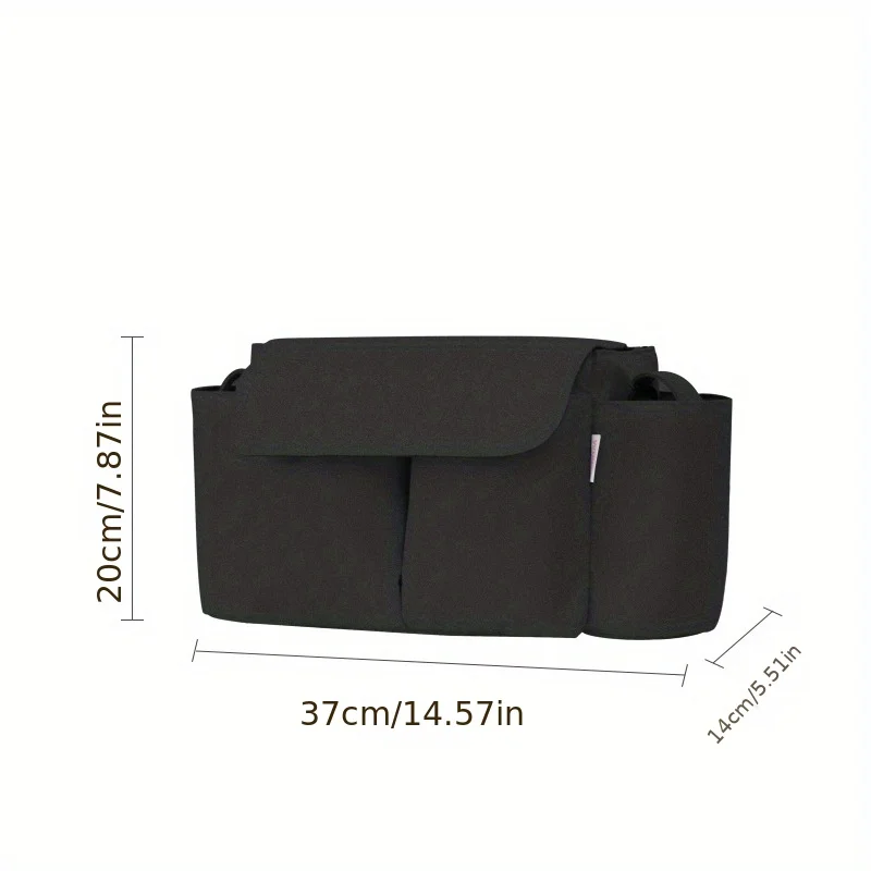 Bolsa Colgante para Cochecito de Bebé, Bolsa de Almacenamiento de Gran Capacidad, Bolsa de Hombro, Bolsa para Madre y Bebé, Bolsa para Pañales