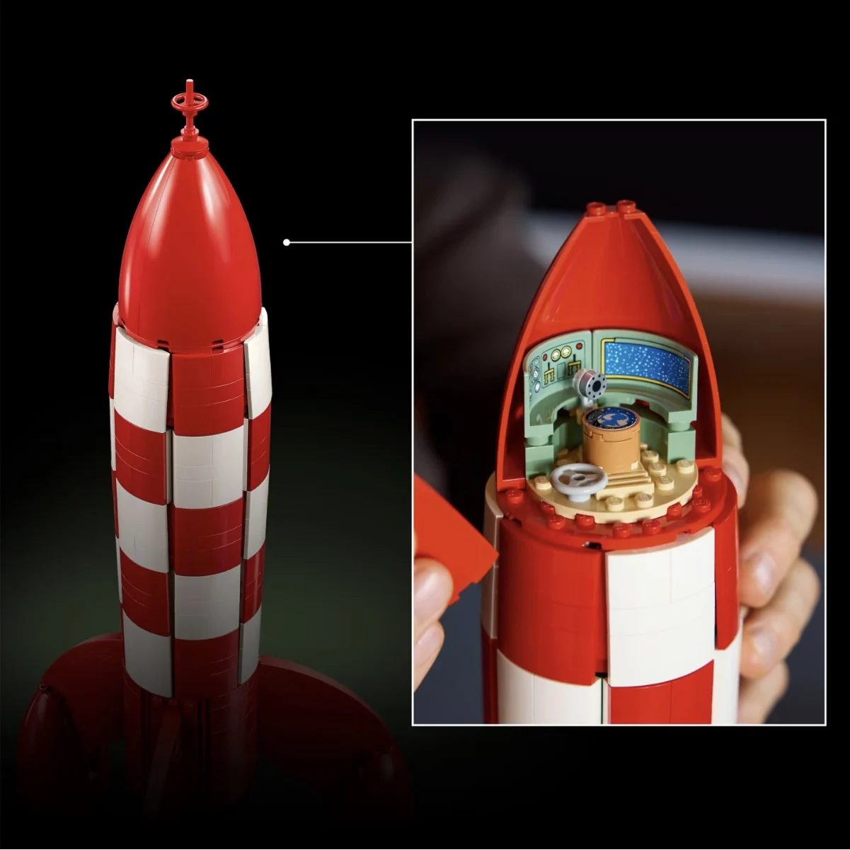 1283 Piezas, Bloques de Construcción Modelo Cohete Lunar, Ideas Creativas DIY, Juguete de Construcción de Anime, Regalos de Cumpleaños y Navidad