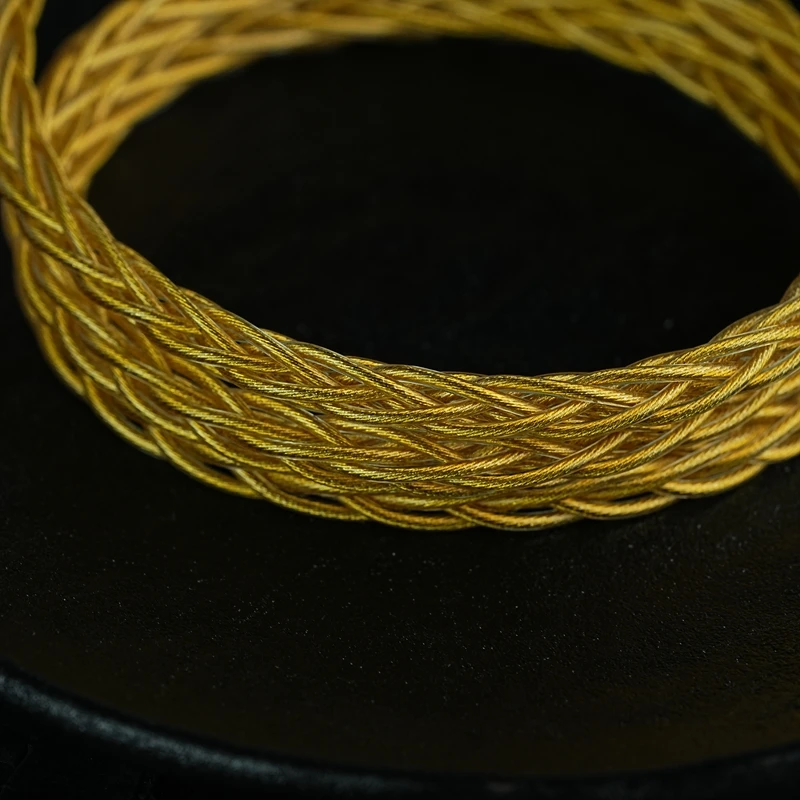 XINHS-Cable de actualización de auriculares chapado en oro de cobre de cristal único 7N, 8 núcleos, 3,5/2,5/4,4mm, MMCX/0,78, 2 pines para IEM Vesper Chu II SR5