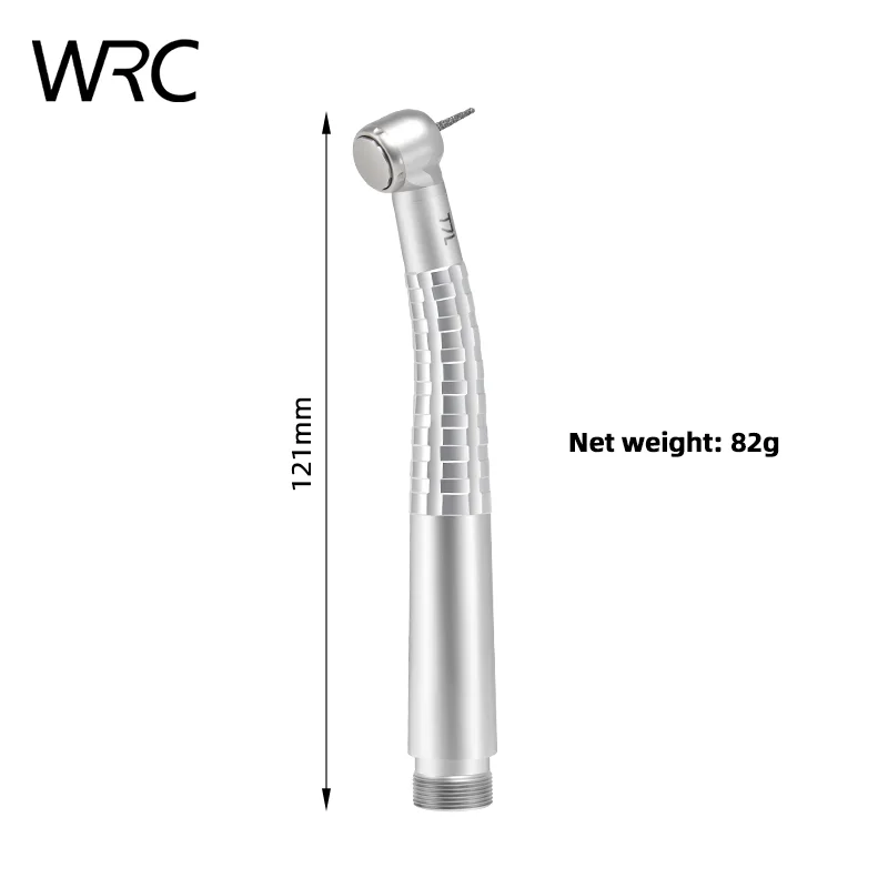 Pieza de mano dental LED de alta velocidad T7L, sin retracción, con 4 pulverizaciones de agua, botón pulsador, 2/4 orificios, pieza de mano de turbina de aire para clínica dental
