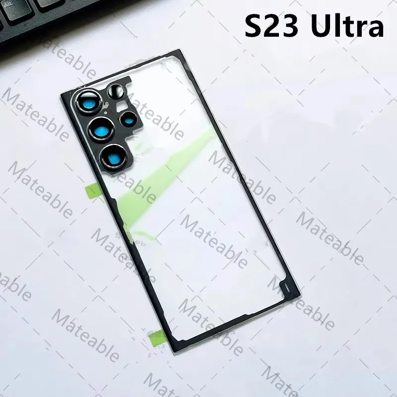 Carcasa S928 S926 S921 para Samsung Galaxy S24 S23 Ultra Plus, Tapa Trasera Transparente para Reparación de Batería + Lente de Cámara