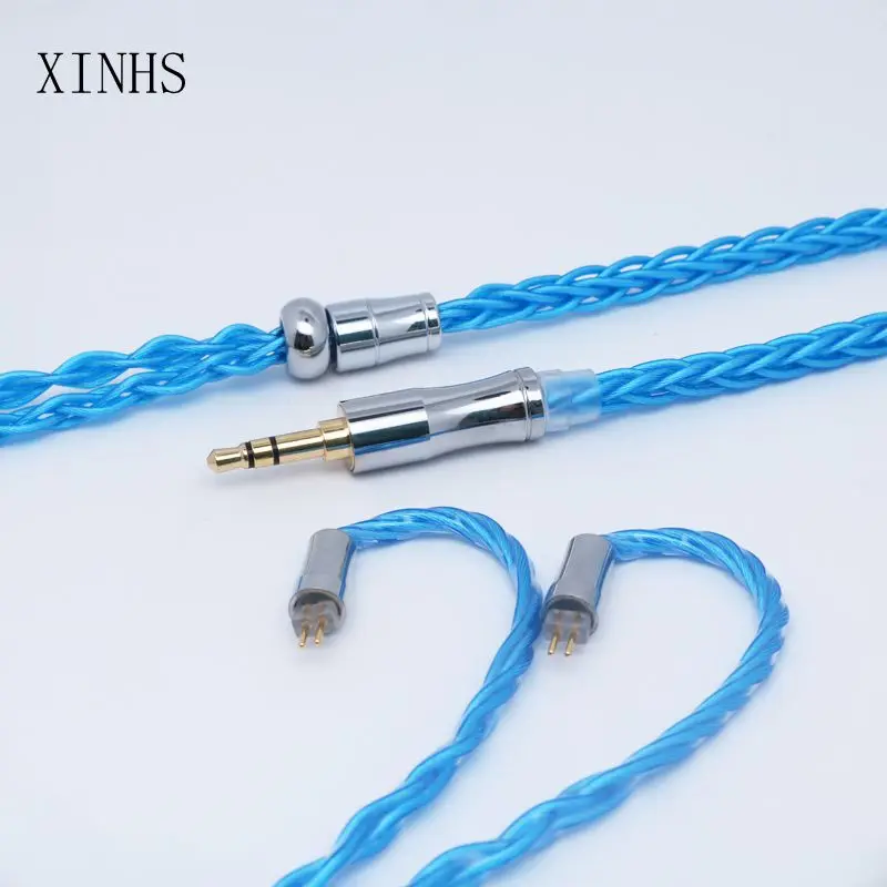 XINHS-auriculares de cobre y grafeno, 8 núcleos, 7N, cristal único, actualización de IEM, Cable MMCX/0.78MM2Pin para SeeAudio brave RB