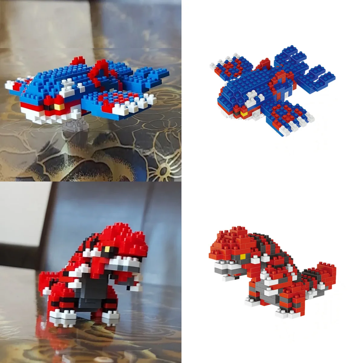 Bloques pequeños de Pokémon Nanoblock Charizard Kyogre Groudon Rayquaza, modelo educativo, juguetes gráficos para niños, juguetes de regalo de cumpleaños