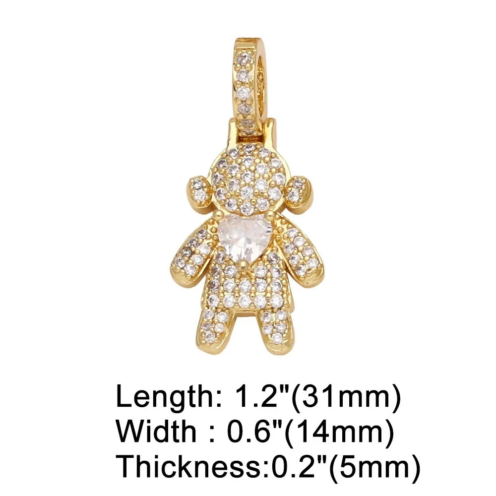 Collar de cadena tipo tenis con colgante de corazón de cristal CZ pavé, joyería hip hop para hombre y mujer, regalos de San Valentín, de Nidin Fashion.