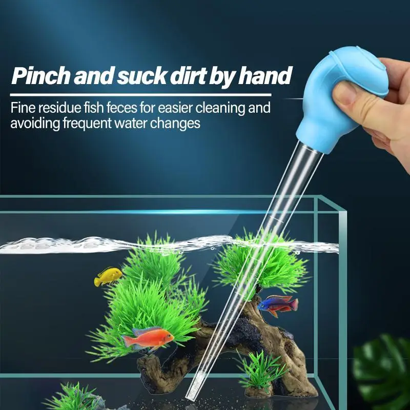 29Cm/45Cm acuario grava limpieza paja acuario Manual limpieza pipeta cuentagotas pecera sifón intercambiador de agua Herramientas de limpieza